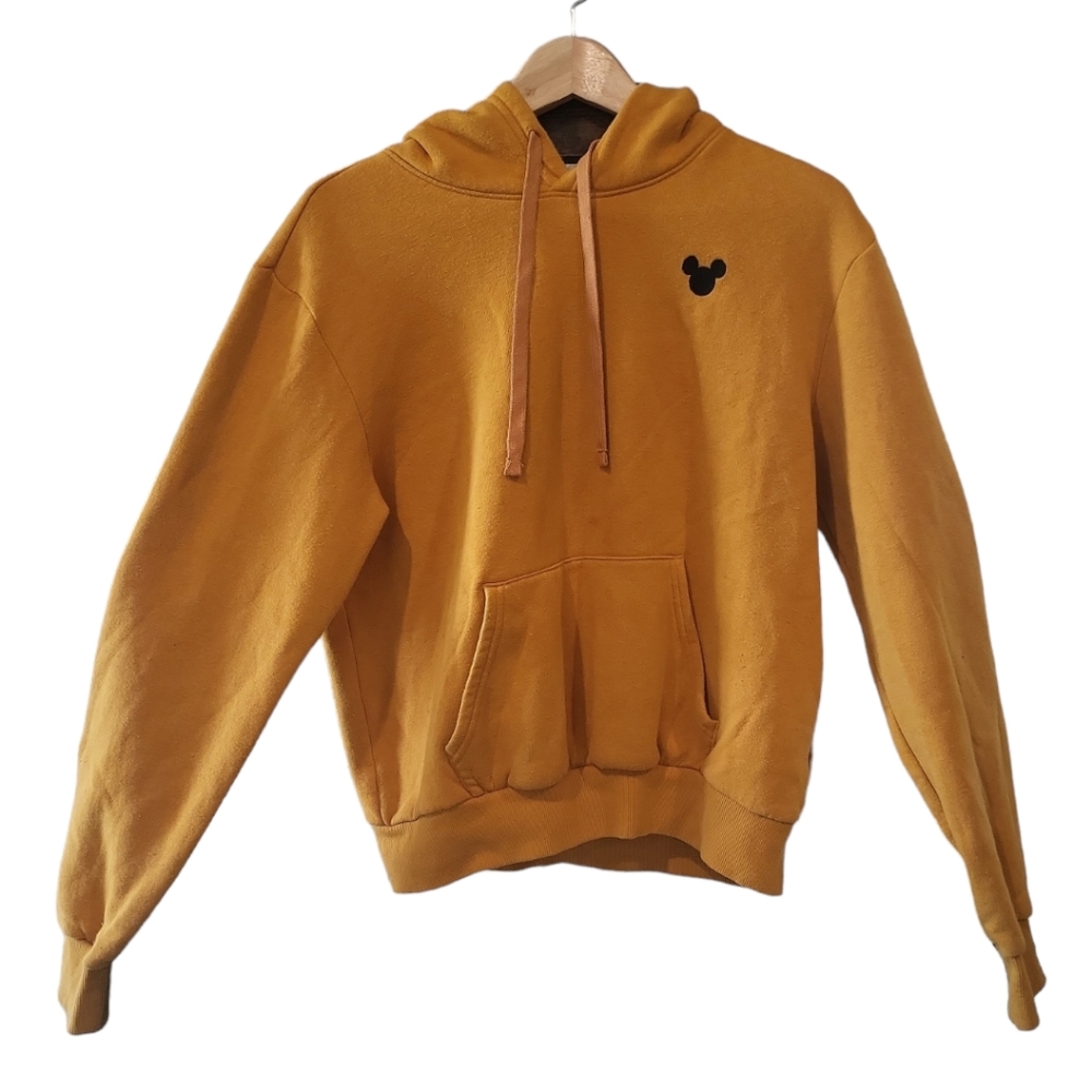 Forever 21 hoodie mustard yellow Mickey Mouse Disney pullover cozy cute - Picture 2 of 10